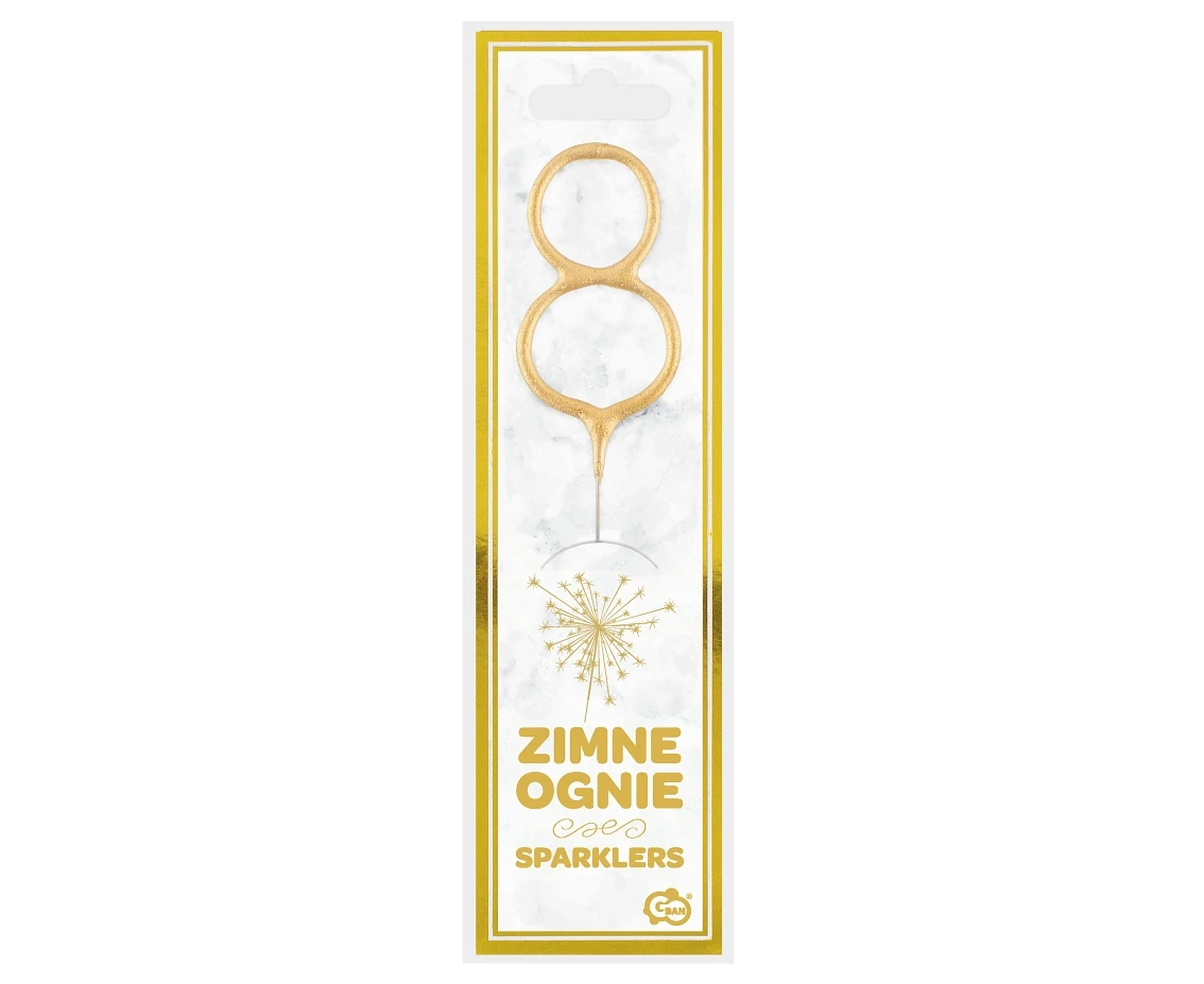 Zimne ognie Cyfra "8", złote